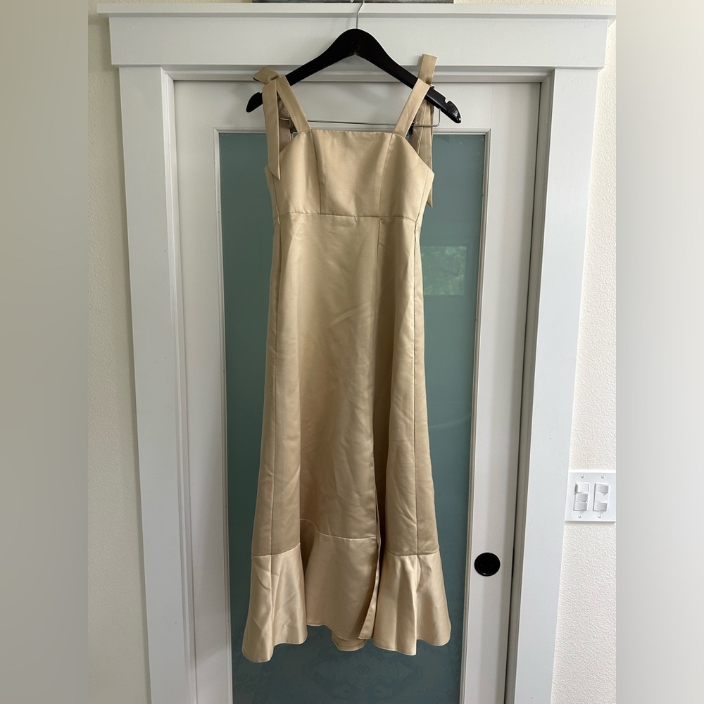 Azazie Junior Bridesmaid dress Barbara Champagne
